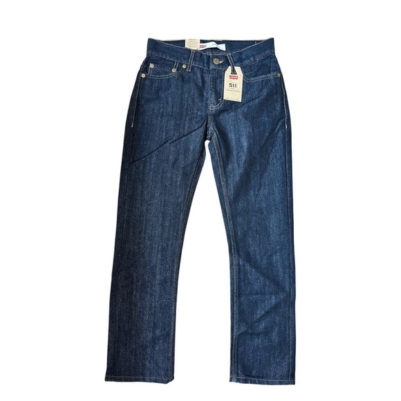 NWT Levi's 511 Slim Jeans Boys 14 Regular 27x27 Dark Wash NEW - Picture 1 of 4